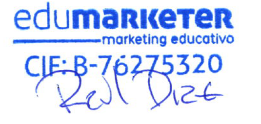 Sello y firma de la Dirección de eduMarketer